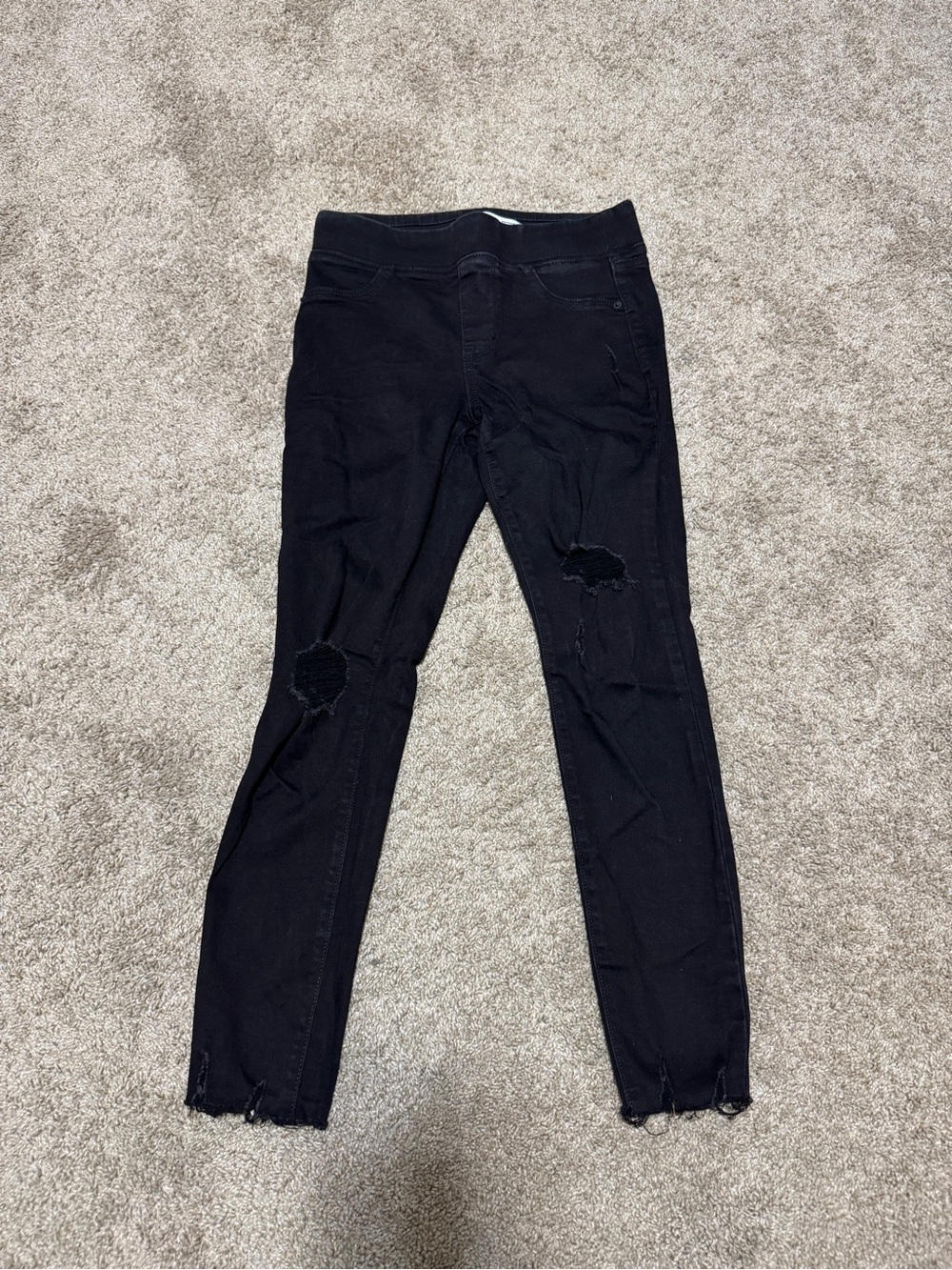 Old Navy Rockstar Super Skinny Jegging Pants Womens Sz 6 Black Pull On Distress